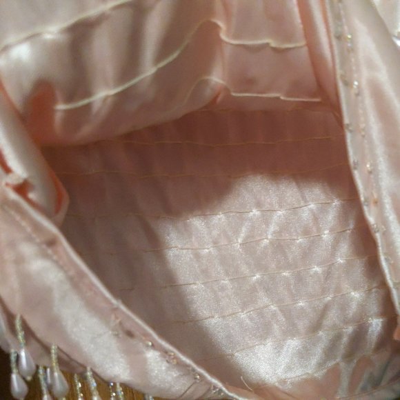 Vintage Crocodile Pink Beaded (dangling teardrop beads) Tank Top Blouse - Picture 7 of 7